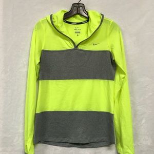 Nike Dri Fit Running Top Hoodie Thumbholes a5 S